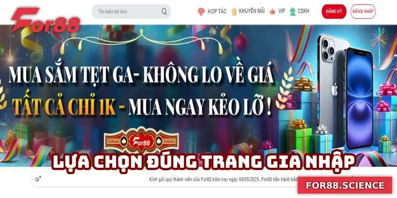 Đăng Ký For88 Đúng Quy Trình - Cập Nhật Lưu Ý Chi Tiết Chọn đúng website mở nick